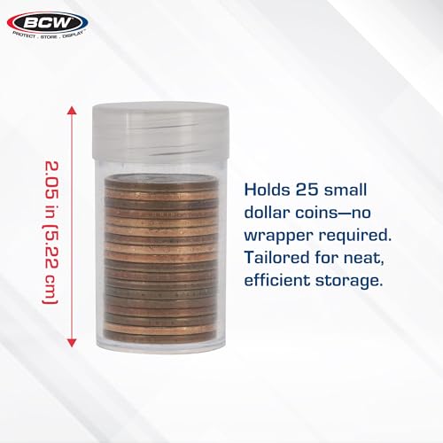 Tubos plásticos para monedas BCW, 500 unidades miniatura 3