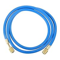 Aupoko R134A Füllschlauch 1,5 m 800 PSI, R410A Kältemittel-Ladeschlauch 1/4 Zoll SAE Flare für Auto Klimaanlagensystem R410A R22 R134A R12 R502
