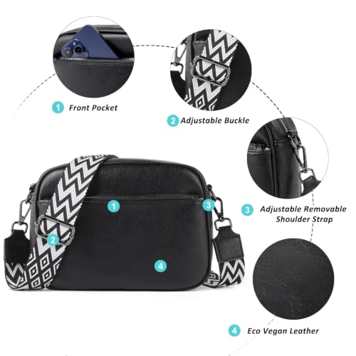 Image of TANTOMI Small Crossbody Bag for Women, Vegan Leather Handbags Shoulder Bag for Travel, Cross Body Purse with Adjustable Strap