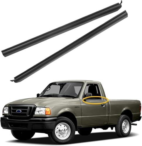 Window Trim Seal Weather Strip Belt Set Compatible with 1999-2011 Ford Ranger Replaces# 6L5Z-1021452-AA 6L5Z-1021453-AA Exterior Lower Door Window Weather Stripping Window Rubber Moulding (Pair)