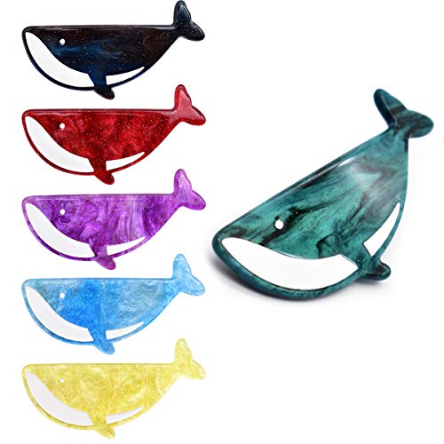 Hair Clips Wenida 12 PCS Acrylic Resin Fashion Starry Whale Barrettes Hairpins Headwear Hair Accessories