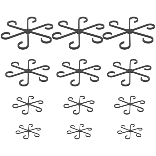 Image of BESPORTBLE 12pcs Reusable Plant Support Clips Black Stem Holders for Climbing Vines and Orchids Easy Installation Plant Fixing Hooks Growth