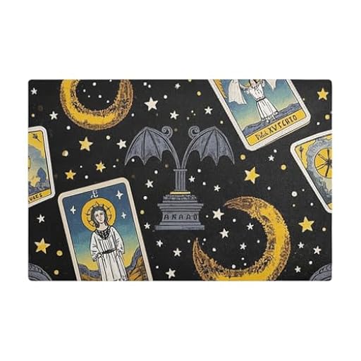 Tapete de café gótico con horóscopo místico del tarot para encimera, de cuero, absorbe el agua, de secado rápido, para encimeras | Ya disponible en tu tienda friki favorita! En mundofriki.es!