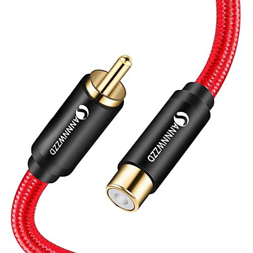 ANNNWZZD Câble d'extension RCA, câble 1RCA mâle à femelle câble Audio coaxial numérique robuste pour cinéma maison, HDTV, amplificateurs, systèmes Hi-Fi (1M) Cover