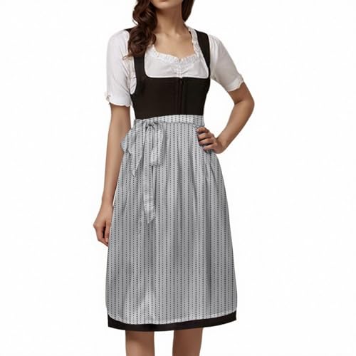 Delantal de Oktoberfest aleman con cordones ajustable para fiesta de disfraces cosplay