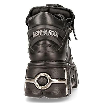New Rock M-106-C181 Zwarte Gothic Punk Chunky Platform Enkellaarsjes New Rock M-106-C181 Zwarte Gothic Punk Chunky Platform Enkellaarsjes