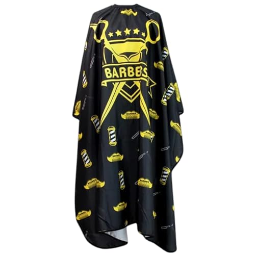 Kit Barbeiro Capa de Corte Barbershop + 100 Golas + Espanador Macio