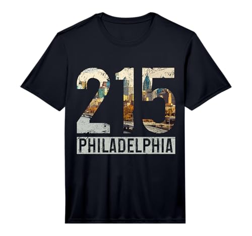 Philadelphia Pennsylvania 215 Area Code Pride Souvenirs Performance T-Shirt