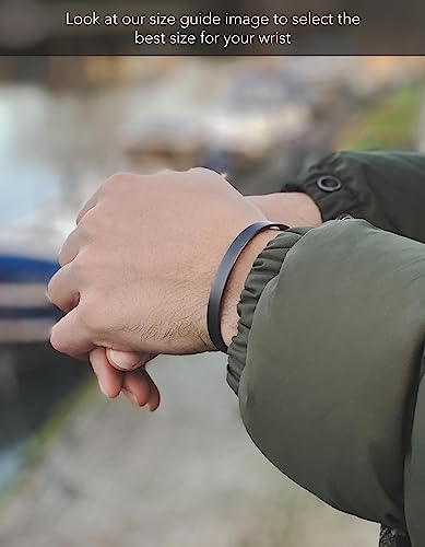 Luxar Men's Titanium Cuff Bracelet | Solid Titanium Minimalist Bracelet Designed For Men | Available In Medium And Large Sizes | Explore The World Of Luxar (Brushed Gunmetal Gray | Medium) #TOP3