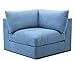 Produktbild CAVADORE Sofa-Modul "Fiona" Spitzecke / Ecke für Wohnlandschaft oder XXL-Sessel / 107 x 90 x 107 / Webstoff hellblau