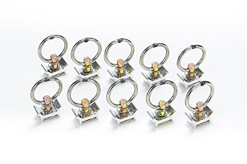 Lasi24 10x Single Endbeschlag, Endfitting, Einfachendbeschlag für Airlineschienen, 500 daN