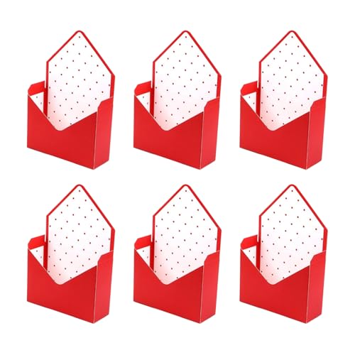 Boîtes à fleurs grande capacité : lot de 6 supports rigides pour bouquet de Noël
