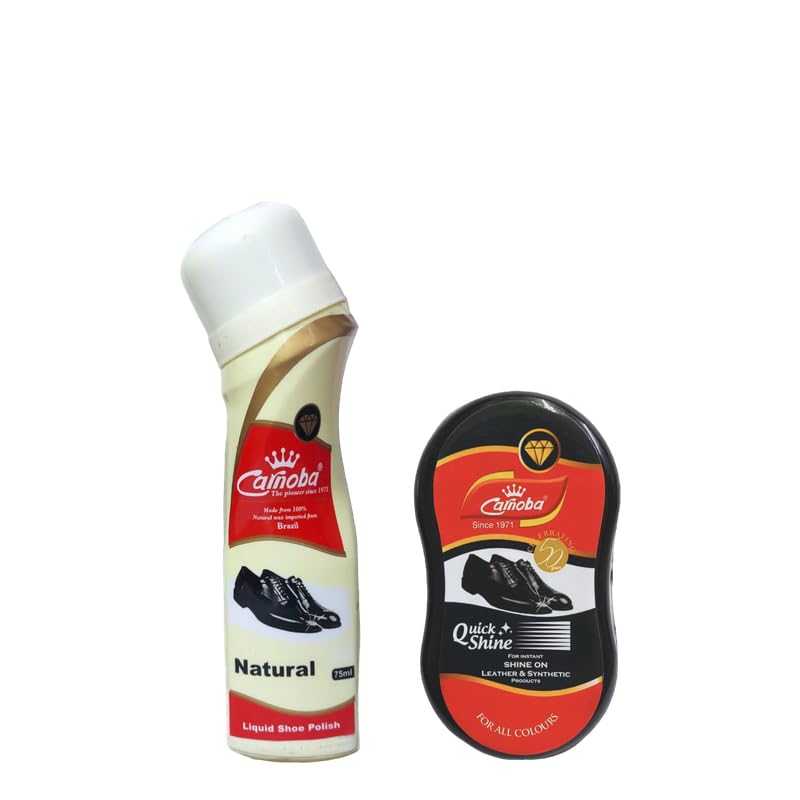 Carnoba Liquid Shoe Polish 75ml Quick Shine for Instant Shine and In-Depth Care of Shoes (Natural) (B0CVN9WV45) Amazon Price History, Amazon Price Tracker