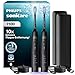 Philips Sonicare 7100 elektrische Zahnbürste, Schallzahnbürste mit App, 4 Putzmodi, 3 Intensitätsstufen, Andruckkontrolle, EasyStart, SmarTimer, Schwarz, 2er-Pack, Modell HX7429/03 [Neue Technologie]