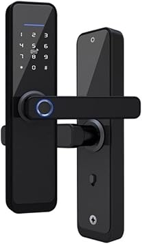 Compatible with Zigbee Door Lock Biometric Fingerprint Locker Hotel Airbnb Smart Entry Home Handle App Unlock Digital Smart Lock Color 5572