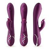 Clitoral Pulsating Vibrator with 10 Pulsation Vibration Modes for Clitoris Vigana Stimulation,Luvkis G-Spot Dildo Waterproof Rechargeable Dual Motor Sex Toys for Women Masturbation Couple Play