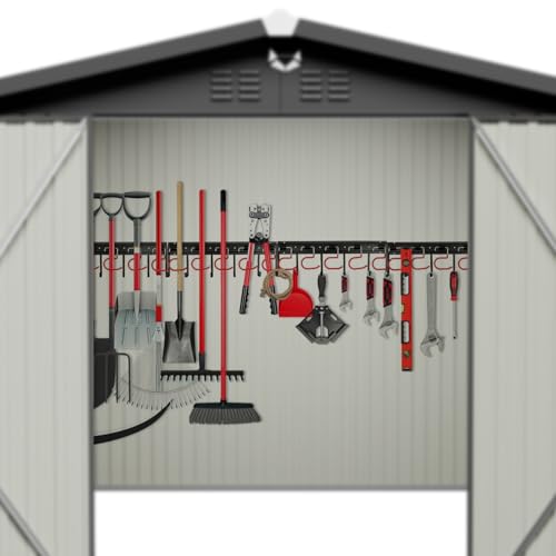 Sannwsg Metal Storage Shed Tool Organizer Wall