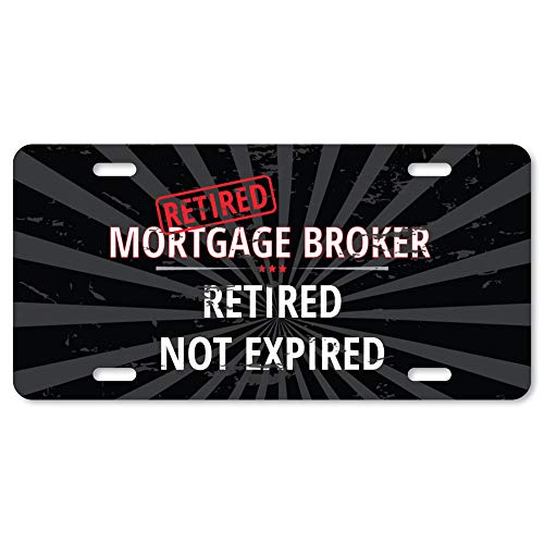 SignMission Retired Mortgage Broker Aluminum License Plate|
