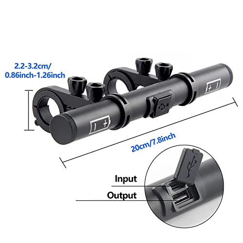 Redcomets USB Rechargeable Bike Handlebar Extender,7.8in Bicycle Handlebar Extension and a Built-in 4000mAh Bike Phone Charger, for Holding Bicycle Speedometer, GPS, Phone Mount Holder and Bike Light - Thumbnail 5