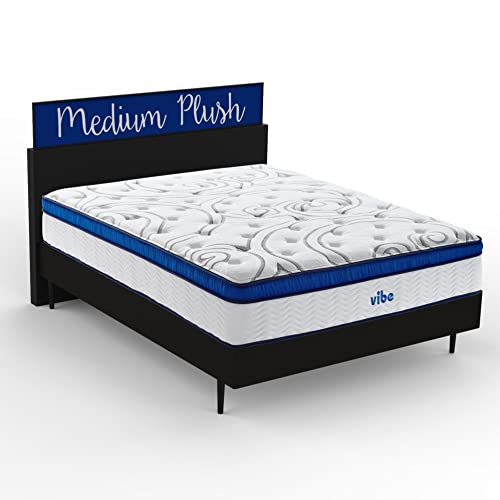 Vibe Quilted Gel Memory Foam And Innerspring Hybrid Pillow Top 12-Inch Mattress | Certipur-Us Certified | Bed-In-A-Box Queen #TOP3