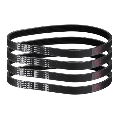 Image of sourcing map 4pcs 180J6 PJ V-Ribbed Belt 6 Ribs 18" Length x 0.55" Width x 0.14" Height, EPDM Rubber Poly V Belt, Multi Wedge Micro V Belt