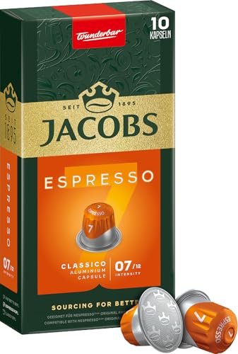 JACOBS - Espresso 7 Classico - Orta Yoğunluk - Dengeli ve Meyvemsi - Espresso Kapsülleri - 10 alüminyum kapsül ürün görseli