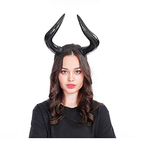 Qhome Handmade Halloween Costume Bulls Horns Headband Taurus Pointed Fight Minotaur Ox Horn Headpiece Cosplay #TOP3