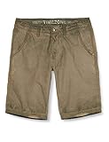 timezone herren shorts loose miles 3/4 cargo Logo-Patch am hinteren Bund Timezone Herren Regular RusselTZ incl. Belt Shorts, Braun (Washed Camel 6076), W32