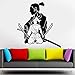 YINSHENG Samurai Oriental Martial Arts Japanischer Krieger Wandaufkleber Vinylkünstler Hauptdekoration Kunst Wandaufkleber Wohnzimmer Schlafzimmer Aufkleber Abnehmbares Wandbild 57x59cm