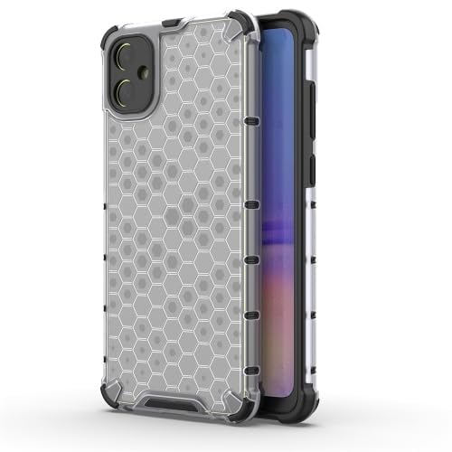 Image of Lustree TPU Honey Comb Armor Shock Proof Back Cover for for Samsung Galaxy A05 4G (Transparent)