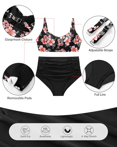 Image of Daci Women's Plus Size Bikini Sets - High Waisted Two-Piece Swimsuits with Tummy Control