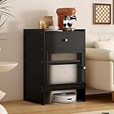 4. Design élégant avec porte en verre trempé : Ce meuble de rangement pour aspirateur robot est doté d'une élégante porte en verre trempé qui embellit votre intérieur. La porte transparente met en valeur vos objets décoratifs préférés tout en offrant un rangement pratique pour votre aspirateur robot et ses accessoires. Appréciez l'alliance parfaite de l'esthétique et de la fonctionnalité avec cette table d'appoint à plusieurs niveaux, idéale pour les espaces de vie modernes.