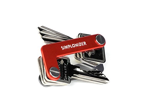 Preisvergleich Produktbild SIMPLODUCTS Schlüssel Organizer für Autoschlüssel I Schlüsselbeutel I Rot