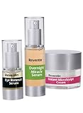 Reventin Power 3 Pack Includes Overnight Miracle Serum, Instant MicroSculpt Cream, Eye Renewal Serum