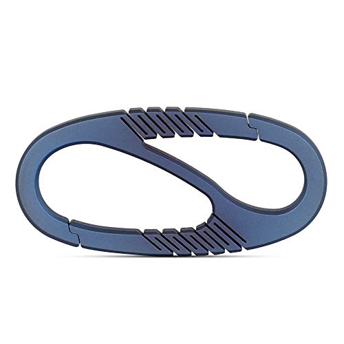 Chaveiro, Andoer Porta-chaves de liga de titânio ultraleve Carabiner Porta-chaves de liberação rápid