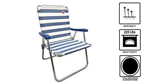 Omnicore Designs New Standard Folding Camp/Lawn Chair (2 Pack) - Blue/White #TOP1