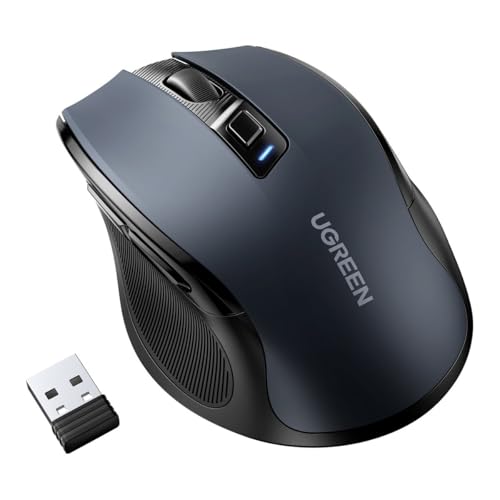 UGREEN Souris sans Fil MU006 2,4 GHz 4000 DPI Noir