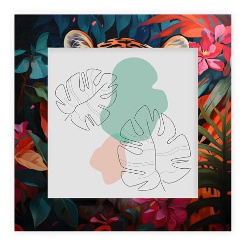Reviews y listado de Marco y contramarco para registro los diez mejores. 29 Kolabimo - Marco de fotos cuadrado de flores de tigre tropicales de 8 x 8 pulgadas, para colgar en la pared o en la mesa, para decoración de boda o para el hogar, oficina...