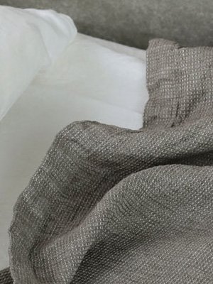 フォグリネンワーク　リネンウオッシュワッフルタオルケット　薄手　グレー リネンウォッシュワッフルタオルケット／fog linen work（フォグ