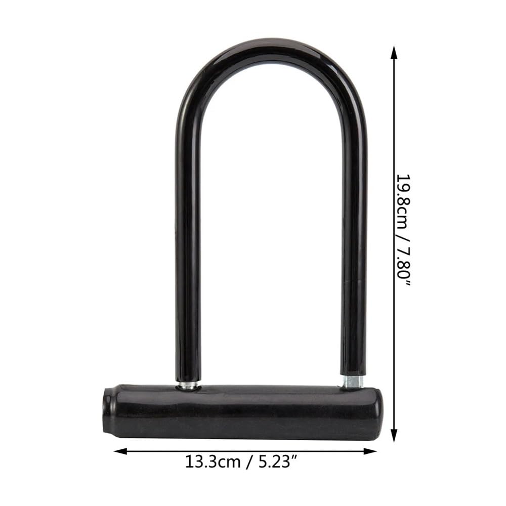 Candado en U for bicicleta, portátil, resistente, impermeable, antirrobo, de seguridad, for motocicleta, scooter, ciclismo, con llave Candado para bicicleta(One Size)