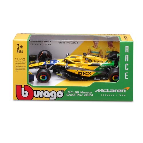 F1 McLaren MCL38 2024 Monaco GP Senna livery 1:43 miniatura 6