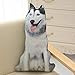 Heguowei Neue heiße 3D Samojede Husky Hund Plüschtier Puppen Kuscheltier Kissen Sofa Auto dekorative Geburtstagsgeschenk heiser 50cm