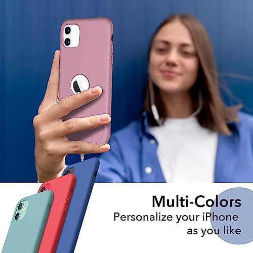 Image of VONZEE Liquid Silicone Soft Back Cover for iPhone 11 Case, Shockproof Slim Camera & Full Body Protection Non Yellowing Cover with Microfiber Lining & Logo Cut (6.1 Inch) - Lilac