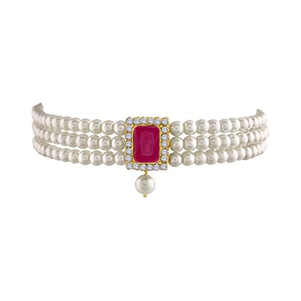 Peora Traditional Crystal Faux Pearl Jewelry Gift Set for Women - Image 7