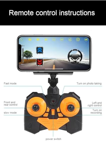 Image of RC Car Remote Control Car with 720P HD FPV Camera, 1 /18 Scale Off-Road Remote Control Truck Gravity Sensor Rc Truck, High Speed Monster Trucks for Kids (Black- RC Camera car)