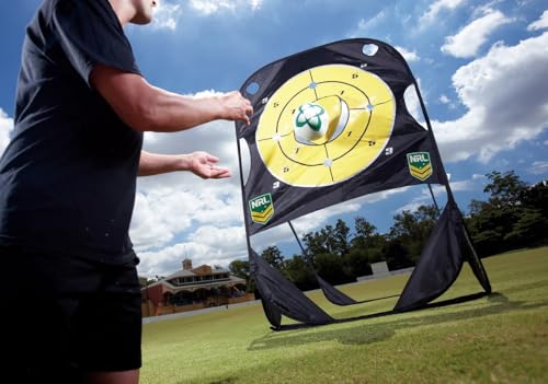 NRL Pop Up Passing Target Rugby Official Fold Away Practice Training w Carry Bag