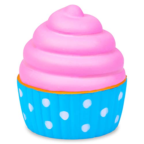 Cute Blue and Pink Cupcake PU Foam Hand Exercise Stress Relief Ball