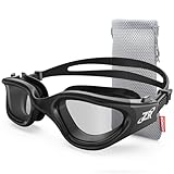 ZIONOR Swim Goggles, G1 Polarized Swimming Goggles UV Protection Anti-fog Adjustable Strap for Adult Men Women (Polarized Light Smoke Lens)