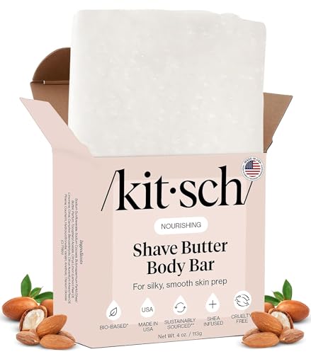 Image of Kitsch Shaving Soap for Women - Hydrating Shave Butter & Shave Soap Bar - Nourishing Bar Soap for Smooth, Irritation-Free Shave - Paraben, Silicone & Sulfate-Free - Vegan, Made in USA - 4 oz
