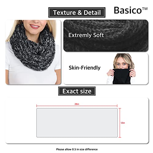 Basico Infinity Scarf | Winter Crochet Knit Scarf In One Size (Green) #TOP3